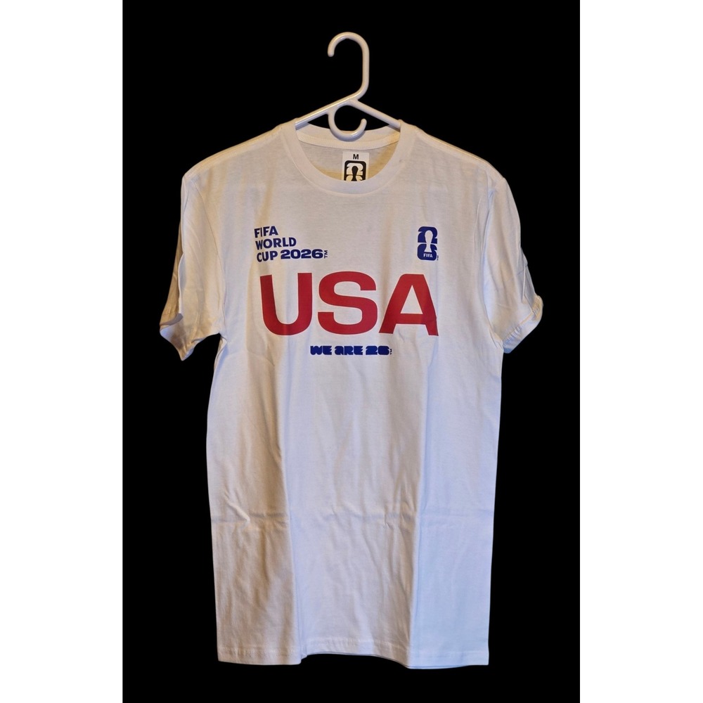 FIFA‎ World Cup 2026 USA Official T-Shirt Mens M & L White Outerstuff Soccer
